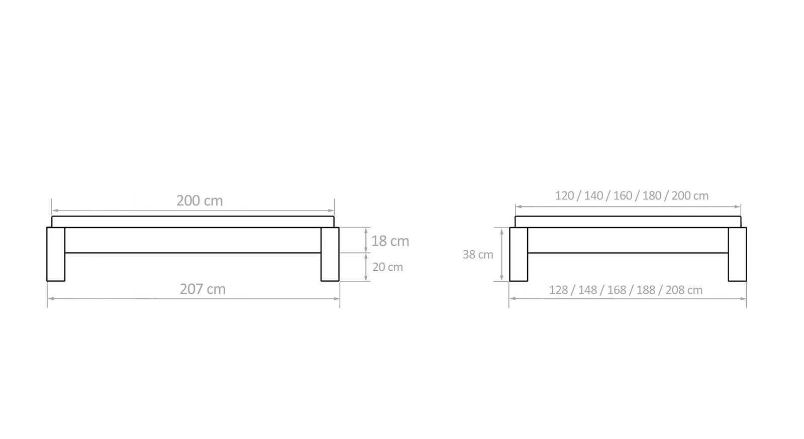 Кровать "Баямо" RO195 без изголовья №2