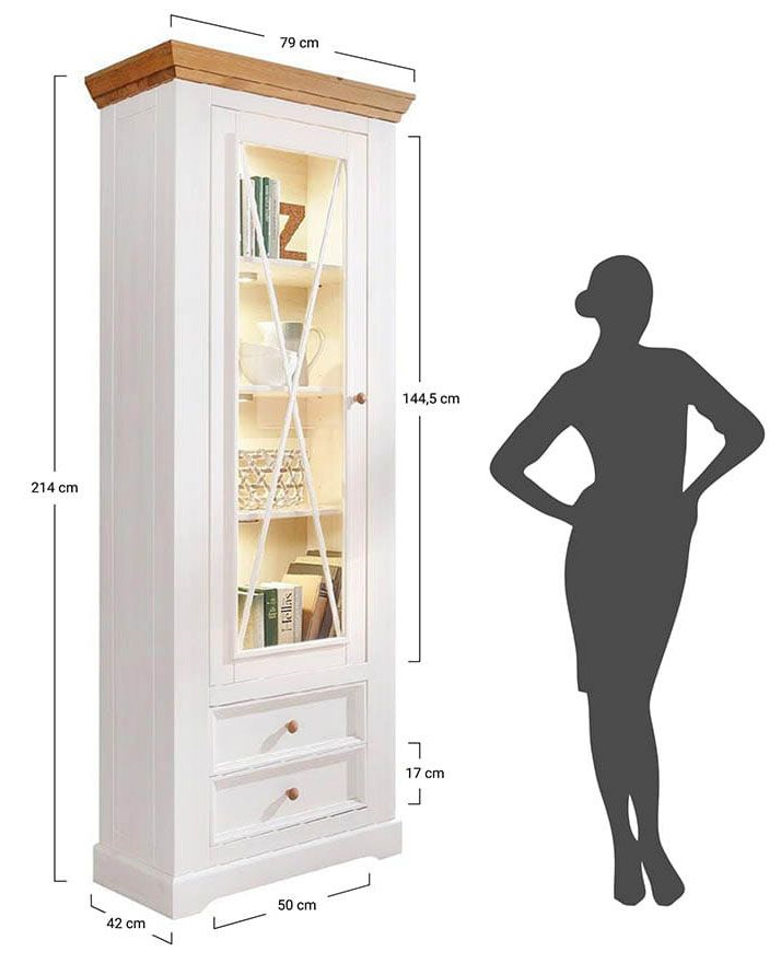 Шкаф для посуды узкий "Форест Графит" 1 дверь 2 ящика №6