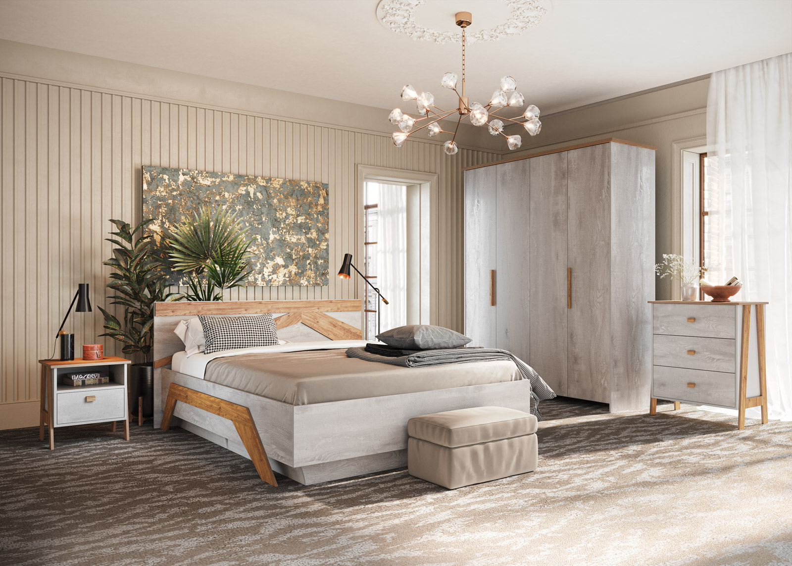 Тумба прикроватная "Скандинавия" КМК 0905.9 №0