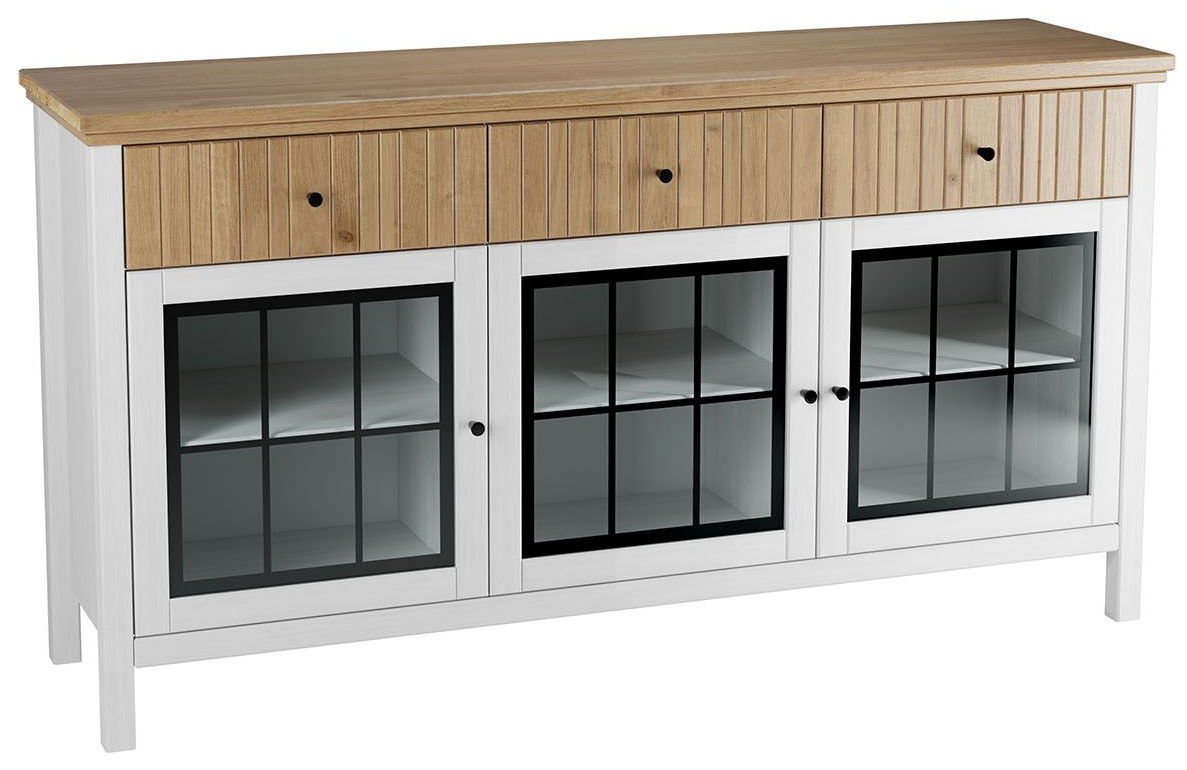 Тумба "Сканди" 33СТЧ стеклянные двери №0