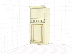 Шкаф настенный "Злата" ЗТ 2845(01)