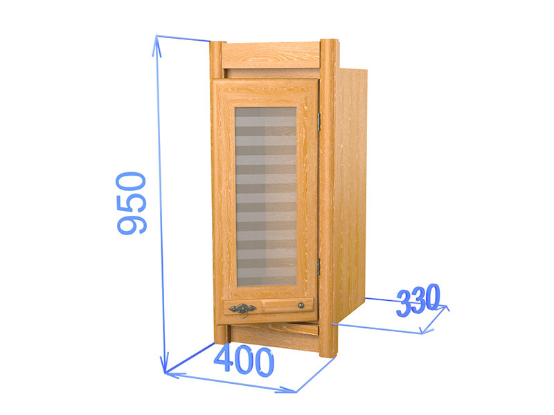 Шкаф настенный со стеклом на 400 "Хлоя КХ 08"