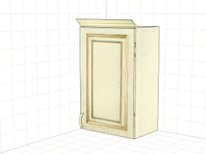 Шкаф настенный "Злата" ЗТ 2645/М, ЗТ 2645/М-01