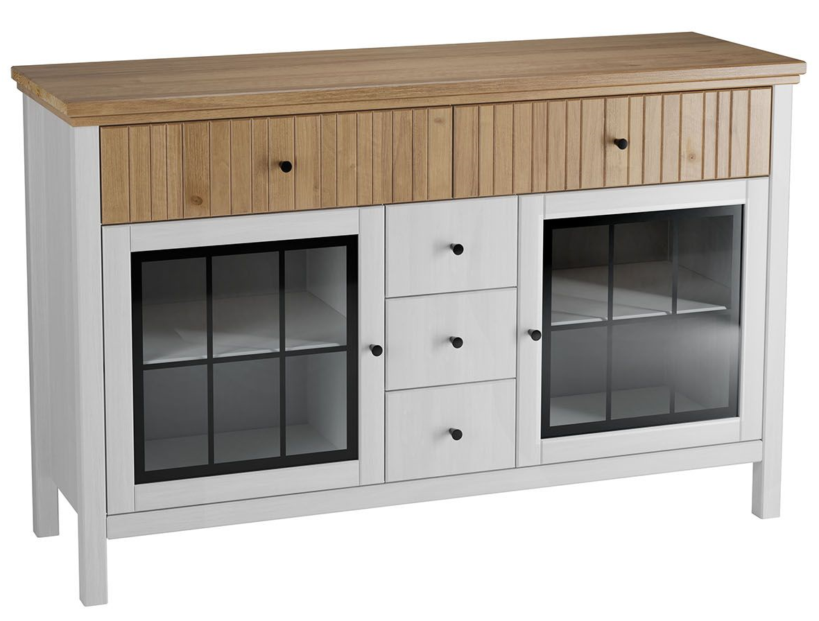 Тумба "Сканди" 232СТЧ стеклянные двери №3