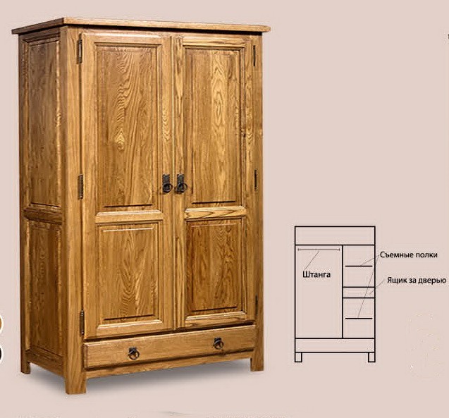 Шкаф двухдверный Марсель 045 ВМФ-6025 №0