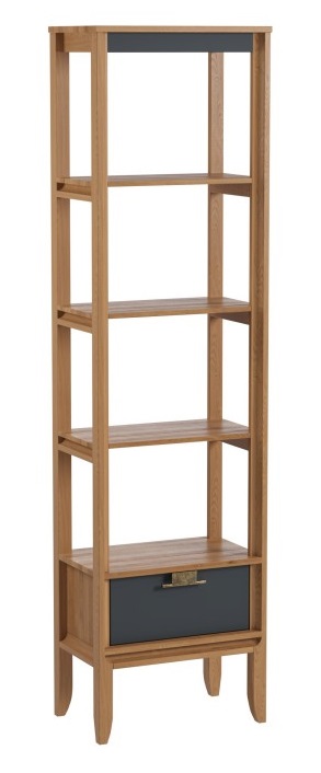 Стеллаж "Бридж" сквозной узкий с 1-м ящиком (01) №1