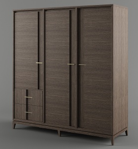 Шкаф трехдверный B2D3 "Бостон" ВМФ-1638