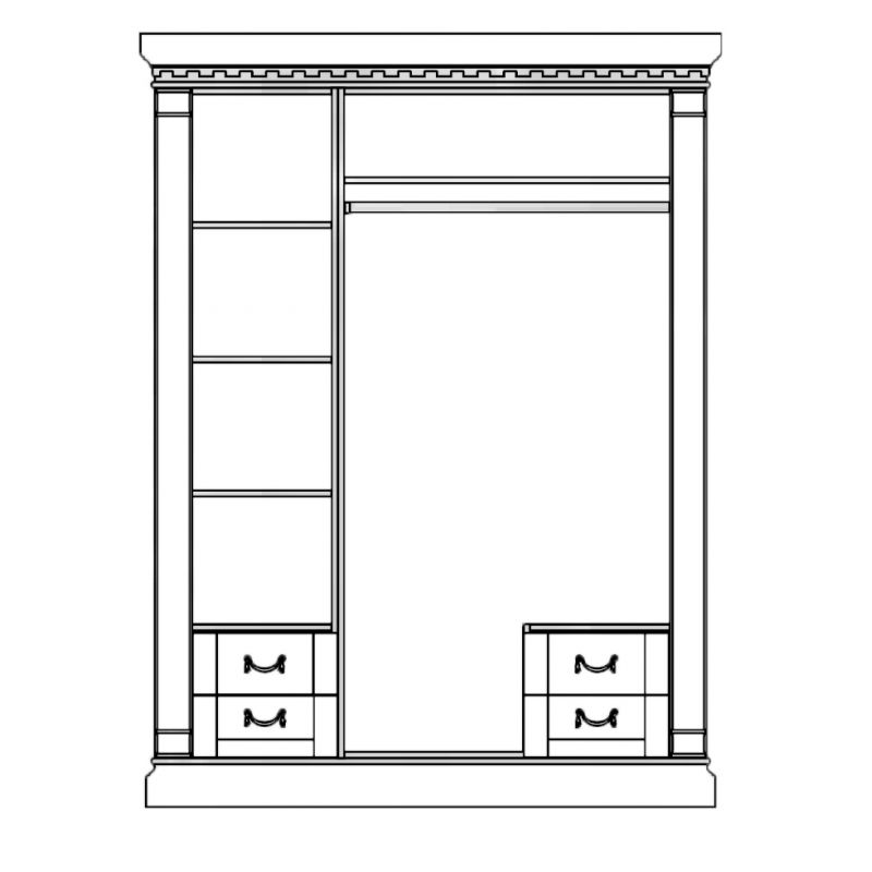 Шкаф комбинированный "Ривьера" ГМ 5823 №0