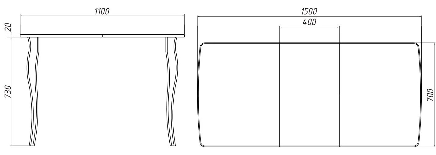 Стол "Данглар" раскладной №2