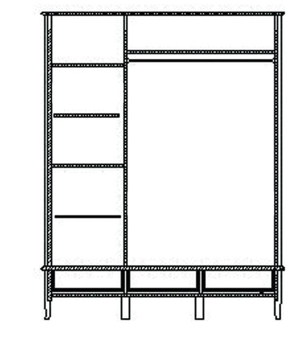 Шкаф трехдверный "Лаура" ММ 267-01/03 №4