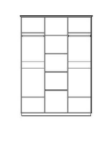 Шкаф трехдверный "Торино" ГМ 8193 №0