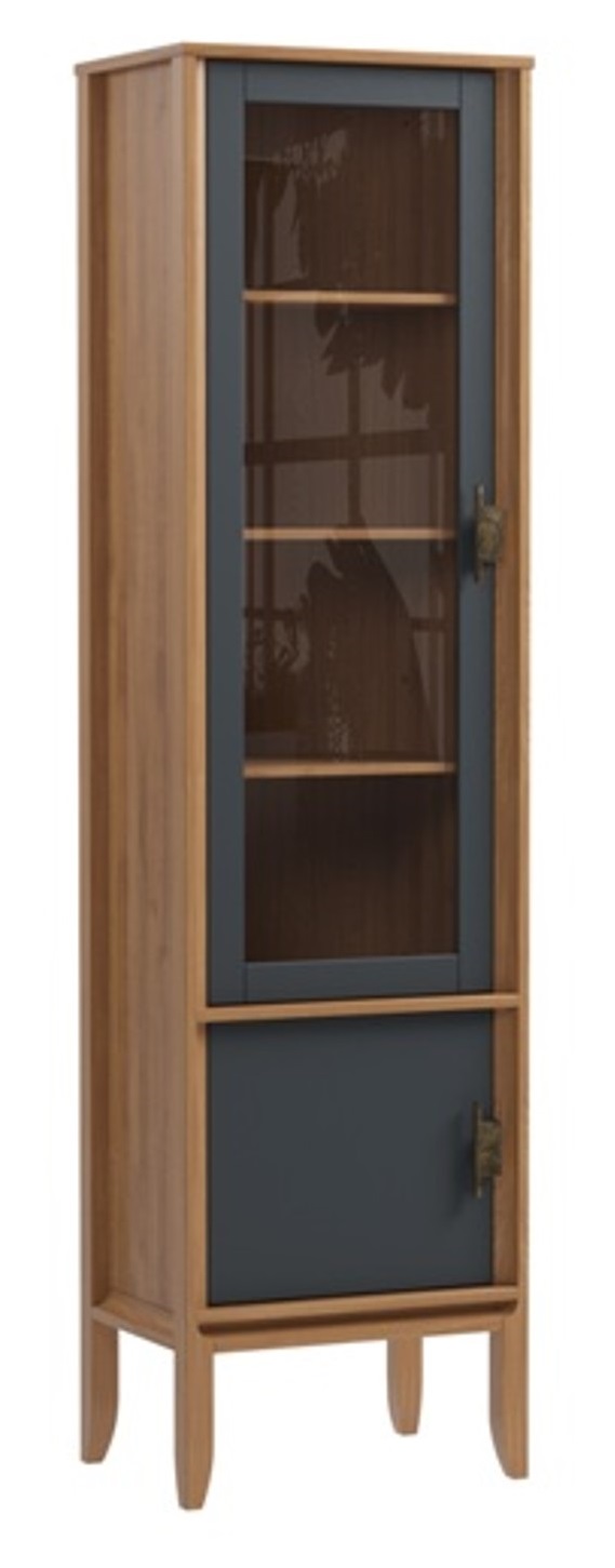 Шкаф для посуды "Бридж" узкий с 1ой стеклянной дверью и 1-ой глухой дверью №2