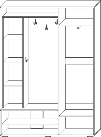 Шкаф комбинированный "Марк 2" КМК 0748 №1