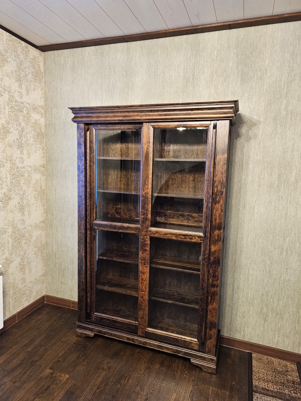 Шкаф-купе для книг двухдверный «Луи Филипп» МО 26.02 (образец) №0