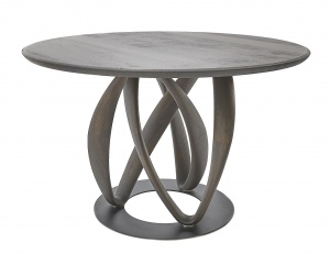 Стол обеденный "Инфинити одиночный" круглая деревянная столешница