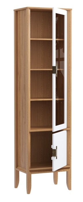 Шкаф для посуды "Бридж" узкий с 1ой стеклянной дверью и 1-ой глухой дверью №1