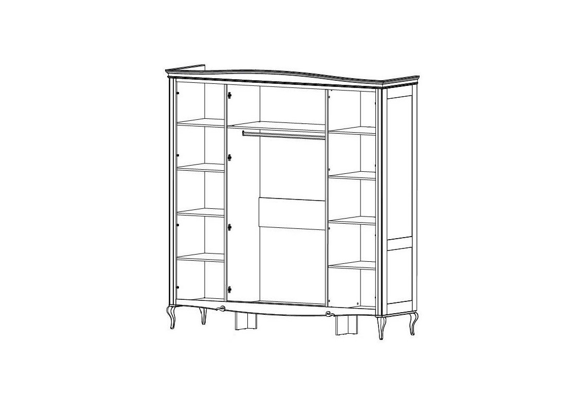 Шкаф четырехдверный "Портофино" Т-554 №0