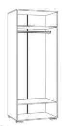 Шкаф двухдверный "Купава" ГМ 8423 (только вешалка) №0