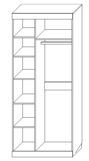Шкаф двухдверный 2Д "Лондон" КМК 0467.10 №4