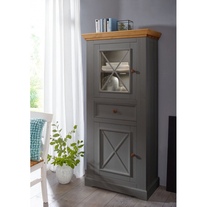 Шкаф для посуды низкий "Форест Графит" 2 двери 1 ящик №1