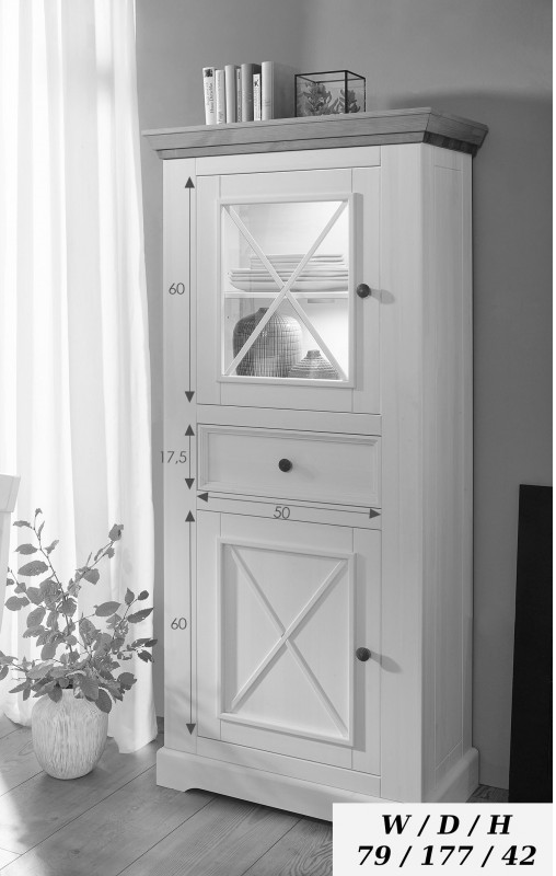 Шкаф для посуды низкий "Форест Графит" 2 двери 1 ящик №3