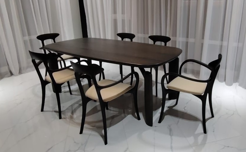 Стол «Ронда» с прямыми ножками №1