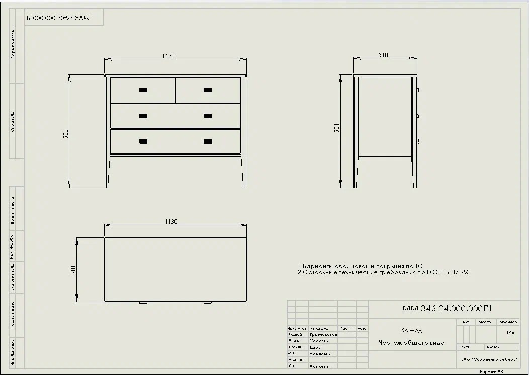 Комод "Лорена" ММ-346-04 №0