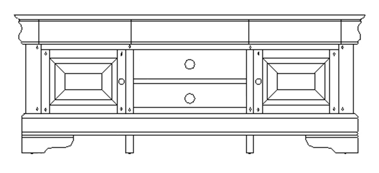 Тумба под ТВ "Луи Филипп" МО 23.05 №2
