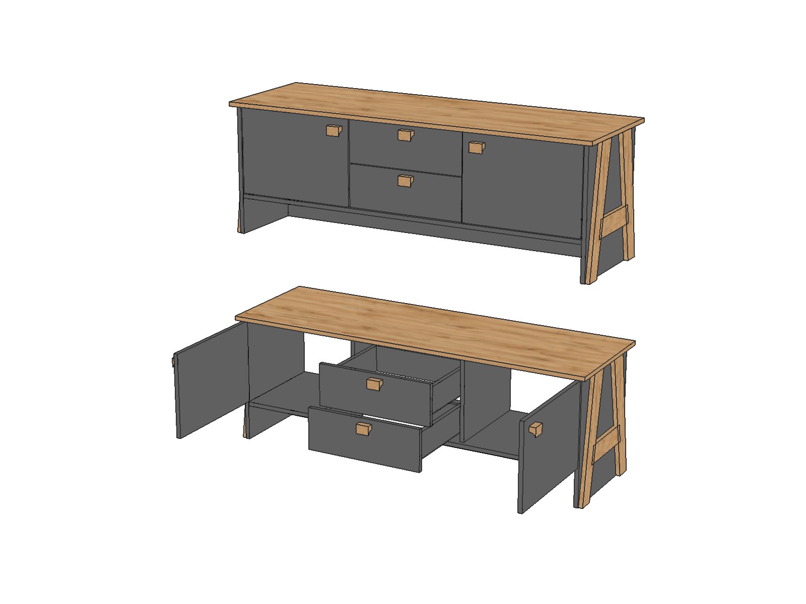 Тумба под ТВ "2Я2Д Скандинавия" КМК 0905.23 №0