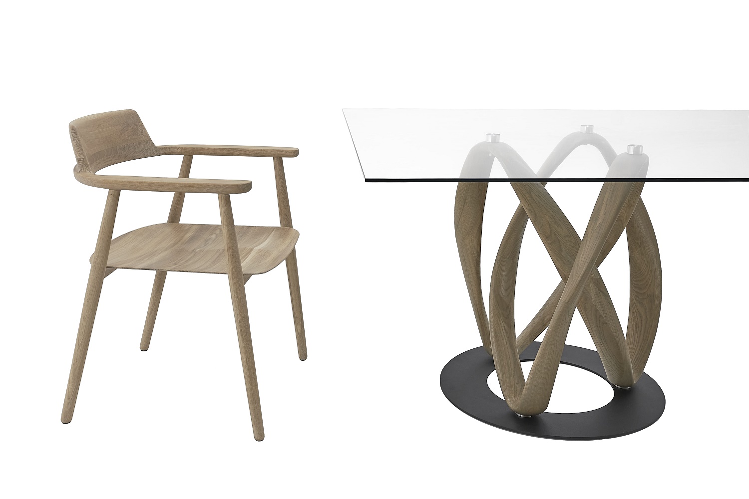 Стол обеденный "Инфинити двойной" с прямоугольным стеклом №4