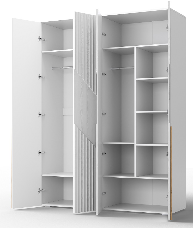 Шкаф четырехдверный "4Д Оливия" КМК 0971.1 (с распашными дверями) №1