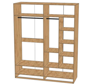 Шкаф для одежды "4Д Мишель" КМК 0961.9 №1