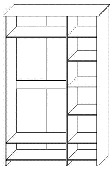 Шкаф трехдверный "3Д Скандинавия" КМК 0905.7 №0