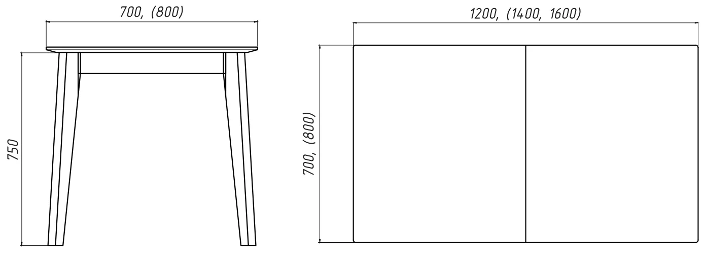 Стол "Талер" раскладной (нераскладной) №2